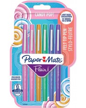 Flomasteri Paper Mate Flair - Candy Pop, 6 boja -1