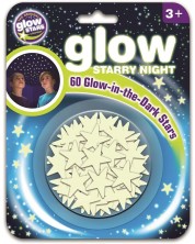 Fosforescentne naljepnice Brainstorm Glow - Zvijezde, 60 komada