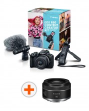 Fotoaparat Canon - EOS R50 Content Creator Kit, Black + Objektiv Canon - RF 50mm, F/1.8 STM