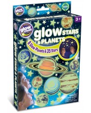 Fosforescentne naljepnice Brainstorm Glow - Zvijezde i planeti, 43 komada