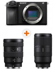 Fotoaparat Sony - Alpha A6700, Black + Objektiv Sony - E, 16-55mm, f/2.8 G + Objektiv Sony - E, 70-350mm, f/4.5-6.3 G OSS