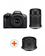 Fotoaparat Canon - EOS R100, RF-S 18-45mm f/4.5-6.3 IS STM, RF-S 55-210mm f/5-7.1 IS STM,Black + Objektiv Canon - RF-S, 10-18mm, f/4.5-6.3, IS STM