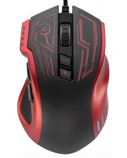 Gaming miš Yenkee - 3028RD Resistance,  optički, crni/crveni