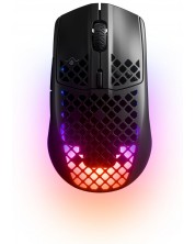 Гейминг мишка SteelSeries - Aerox 3 (2022), безжична, черна