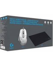 Gaming set Logitech - G502 X + G240, bijeli -1