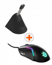 Gaming komplet SteelSeries - Rival 5 + Mouse Bungee, crni -1