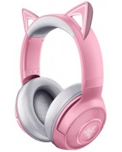 Gaming slušalice Razer - Kraken BT Kitty Edition, ružičaste -1