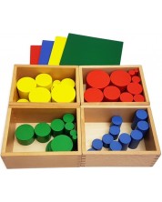 Set za igru Smart Baby - Montessori cilindri u boji, drveni -1