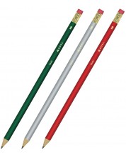 Grafitna olovka Adel Basic Round - HB, s gumom, asortiman -1