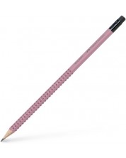 Grafitna olovka Faber-Castell Grip - 2001, B, s gumicom, ružičasta -1