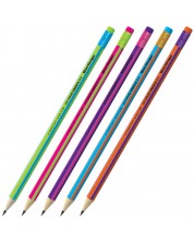 Grafitna olovka Berlingo - Fuze, HB, s gumom, asortiman