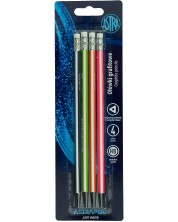 Grafitne olovke Astra - s gumicom, 4 komada
