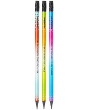 Grafitna olovka s gumicom Deli Enovation - EC020-2B, 2B, asortiman