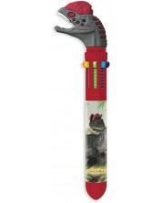 Kemijska olovka DinosArt - Dinosauri, s 10 boja, crvena