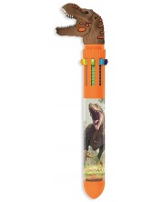 Kemijska olovka  DinosArt - Dinosauri, s 10 boja, narančasta -1