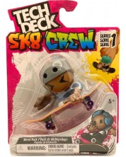 Set za igru Tech Deck SK8 Crew - Fingerboard s figuricom, sa sivom kapom