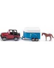 Set za igru Siku - Jeep with horse trailer