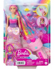 Set za igru Barbie Dreamtopia - Lutka za frizure s dodacima -1