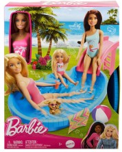 Set za igru Mattel Barbie - Barbie s bazenom i toboganom