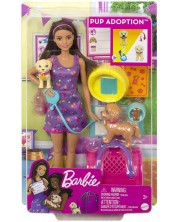 Set za igru Barbie - Lutka s psićem za udomljavanje