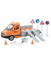 Set za igru Raya Toys - Kamion City Maintenance, S prometnim znakovima, zvukovima i svjetlima -1