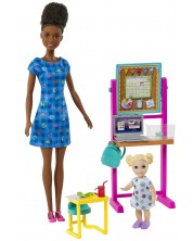 Set za igru Barbie You can be anything - Učiteljica s crnom kosom i laptopom -1