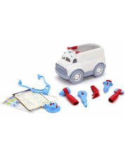 Igralni set Green Toys – Vozilo hitne pomoći i liječnička oprema