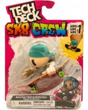 Set za igru Tech Deck SK8 Crew - Fingerboard s figuricom, sa zelenom kapom -1