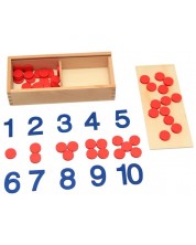 Set za igru Smart Baby - Drveni brojevi, žetoni, karte