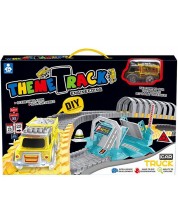 Set za igru Felyx Toys - Pista s svijetlećim kamionom, tunel, 169 dijelova