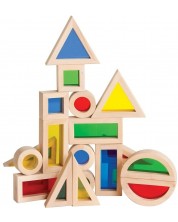 Set za igru Smart Baby - Prozirne geometrijske figure s okvirima, 24 komada
