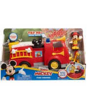 Set za igru Just Play Disney Junior - Vatrogasno vozilo Mickey Mouse, s figurama
