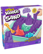 Set za igru Kinetic Sand - Pješčanik s priborom i ljubičastim kinetičkim pijeskom -1