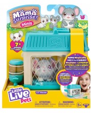 Set za igru Moose Little Live Pets - Kućica s mišem s bebama i iznenađenjima