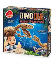 Igralni set Buki Sciences – Tiranosaur Rex i Velociraptor