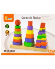 Set za igru Viga - Drvene geometrijske piramide