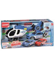 Set za igru RS Toys - Helikopter i policijski auto, sa zvukovima i svjetlima -1