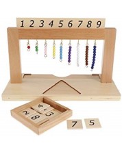 Set za igru Smart Baby - Montessori okvir za nizanje, 1 do 9 -1