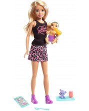 Set za igru Barbie Skipper - Babysitter Barbie s plavom kosom