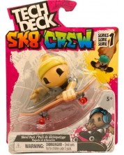 Set za igru Tech Deck SK8 Crew - Fingerboard s figuricom, sa žutom kapom