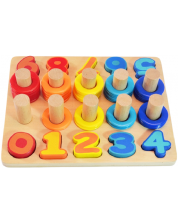 Set za igru Acool Toy - Drvena ploča s brojevima i prstenovima -1