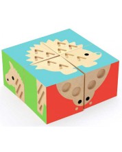 Set za igru Djeco - Taktilne kocke sa životinjama -1