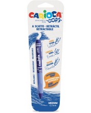 Brisiva olovka s gumicom Carioca Oops - Plava, s klik mehanizmom