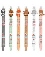 Brisiva kemijska olovka s gumicom Colorino - Little Foxes, asortiman