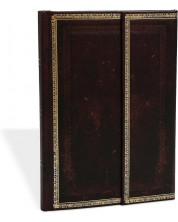 Kalendar-bilježnica Paperblanks Black Moroccan - Midi, 13 x 18 cm, 72 lista, 2024