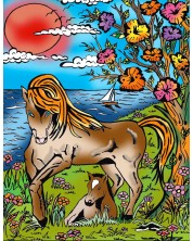 Slika za bojanje ColorVelvet - Konji, 29.7 х 21 cm