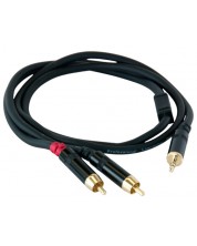 Kabel Master Audio - RCA351, 2x RCA/3.5mm, 1m, crni