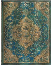 Rokovnik-dnevnik Paperblanks Turquoise Chronicles - Midi, vertikalni, 80 listova, 2024 -1