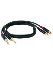 Kabel Master Audio - RCA630/1, 2x RCA/2х 6.3mm, 1m, crni