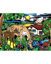 Slika za bojanje ColorVelvet - Konji, 47 х 35 cm